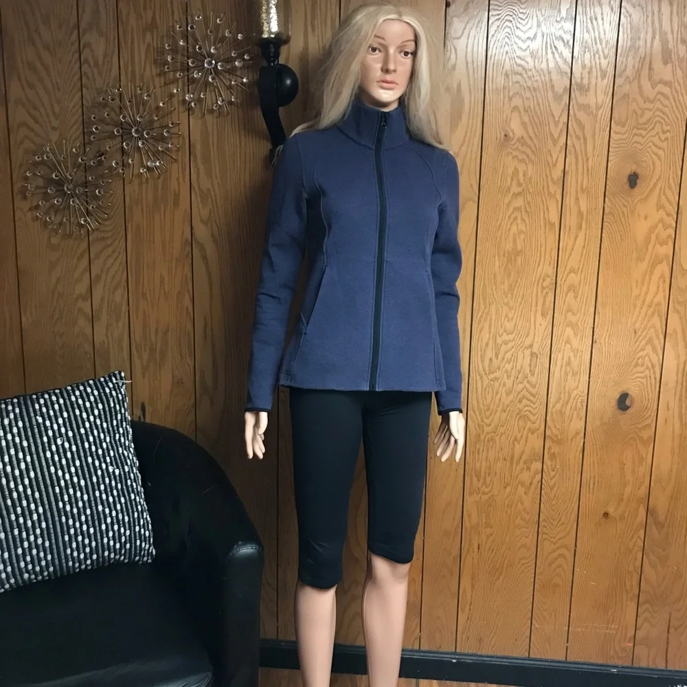 Lululemon" Insculpt Jacket- Heathered Deep Indigo / Deep Indigo- Size 4- - Picture 9 of 15